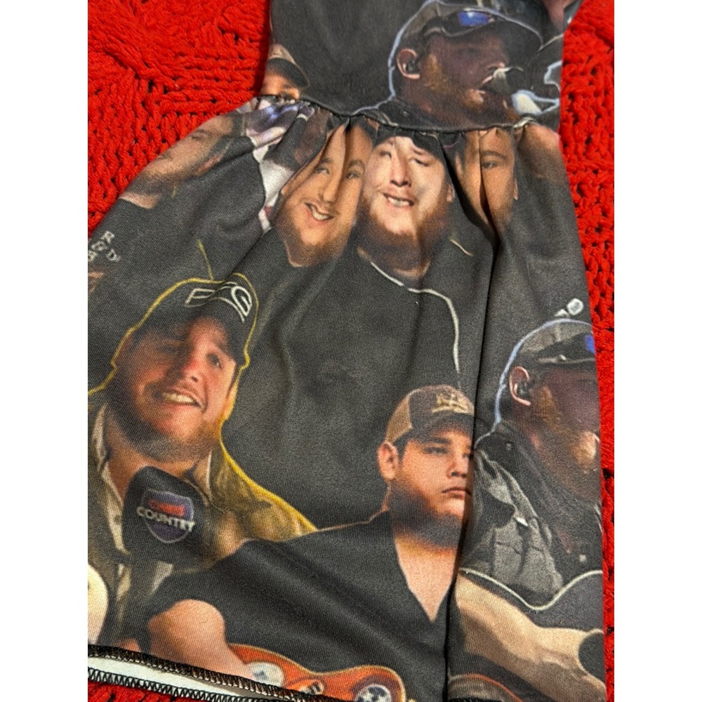 Luke Combs XS  Kids Bell Bottom Pants Country Music Fan Photo Print Flares - Picture 10 of 11
